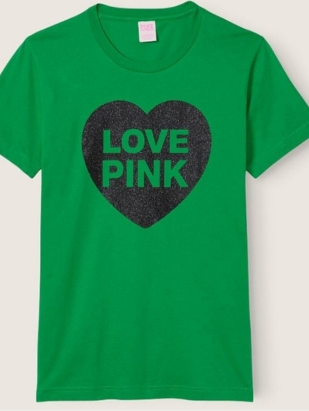 LOVE PINK Victoria's Secret Originals Green Graphic Tee